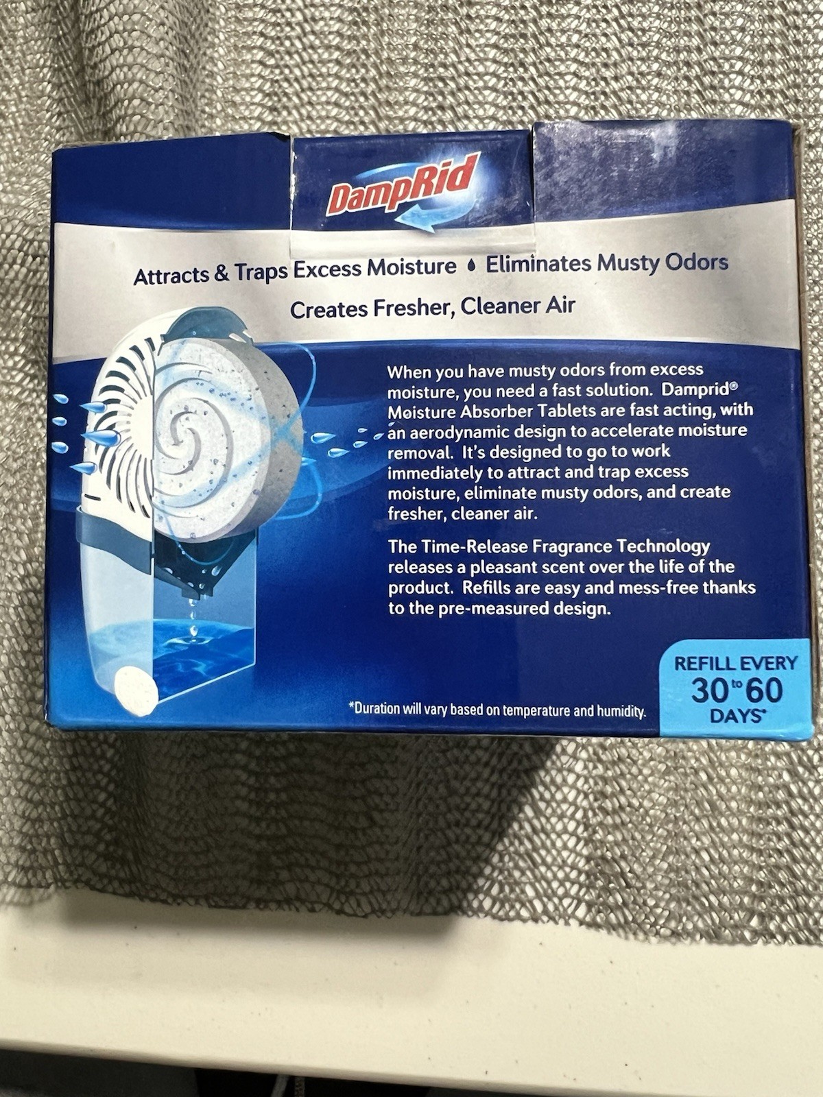 DampRid Moisture Absorber Drop-In Tablet Refill 2 Pack, Fresh Scent, 15.8 Oz.