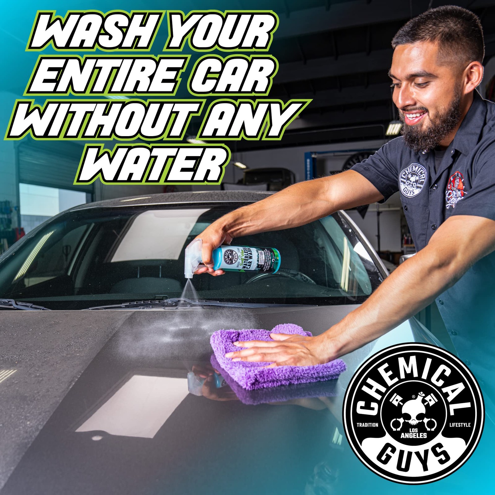 Waterless Car Wash Spray 16oz High Lubrication Safe Exterior Cleaning Shine