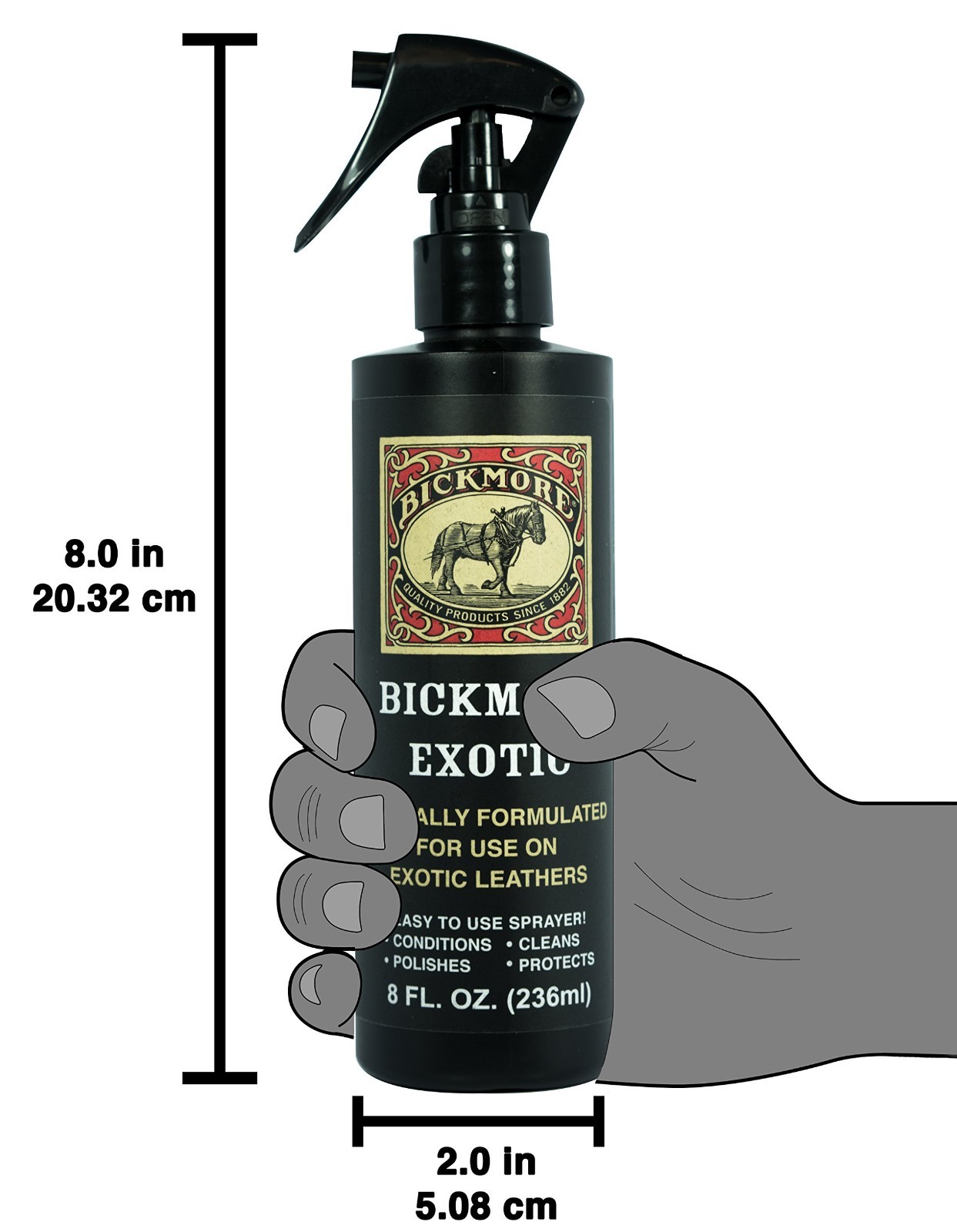 Exotic Leather Cleaner & Conditioner for All Skins – 8 Fl Oz (Pack of 2)