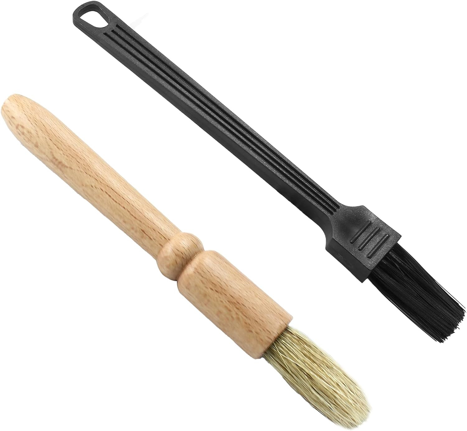 2 Pack Coffee Grinder Cleaning Brush Bean Grain Grounds Tool Black