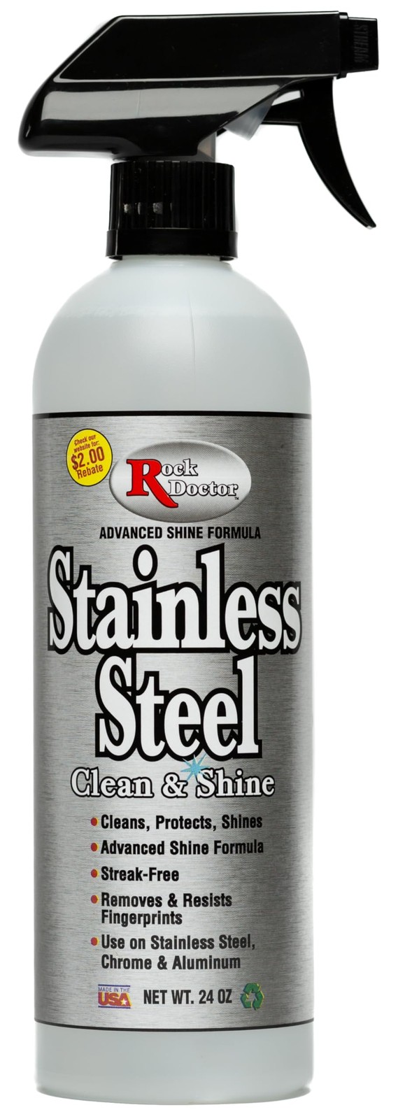 Rock Doctor Stainless Steel Cleaner Protectant 24oz Multi Surface Spray