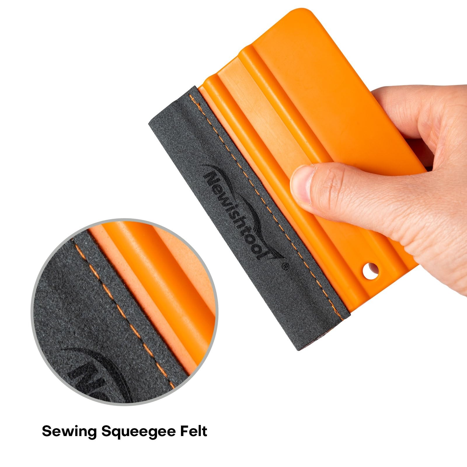 Stitched Buffer Felt Vinyl Wrap Squeegee, 4-Pack Squeegee for Vinyl with Doub…