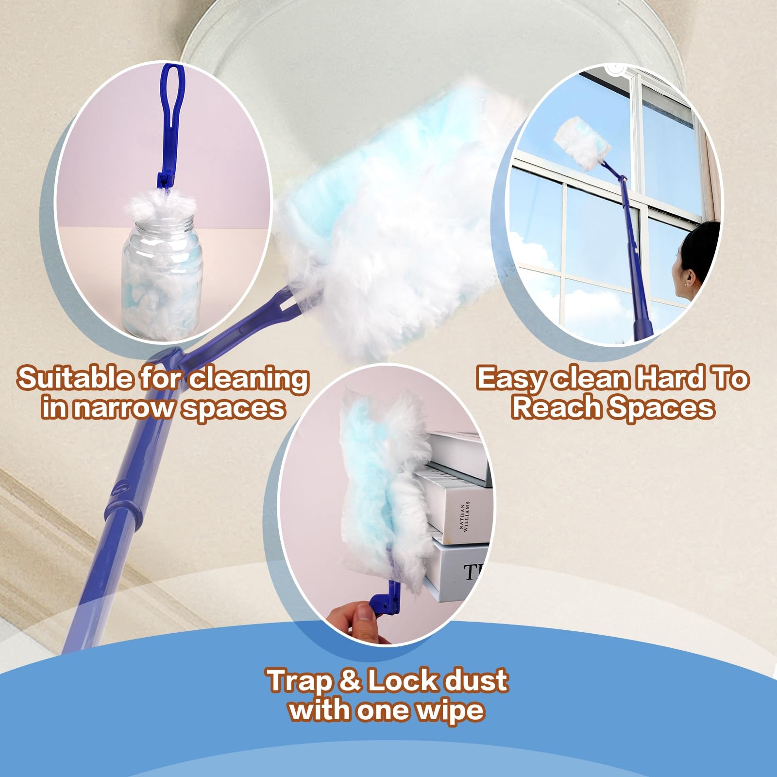 180 Dusters Multi Surface Duster Refills Kit Extender Handle 1 Long Handle To +
