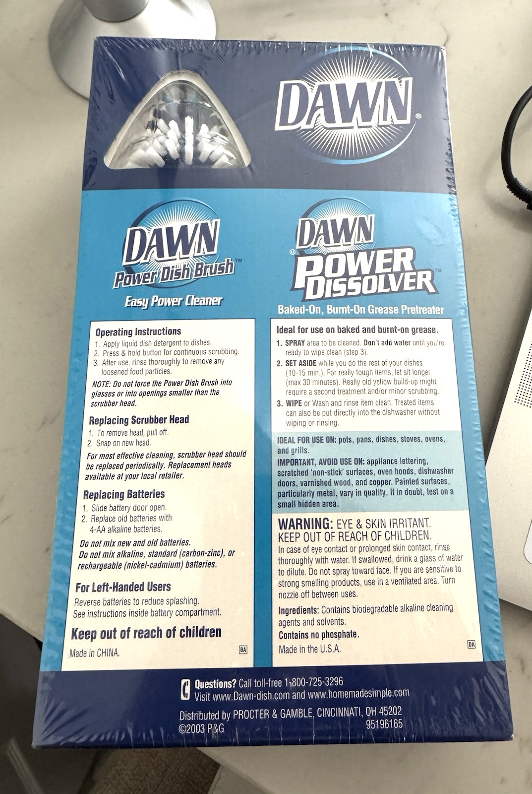 Dawn Power Dish Brush & Spray NEW in Package Battery Operated Discontinued