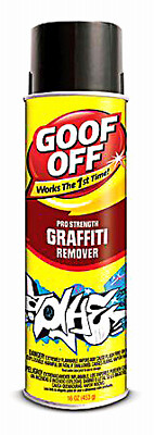 Goof Off FG673 Graffiti Remover, Opaque Viscous Liquid, 16 oz Aerosol Can Clear
