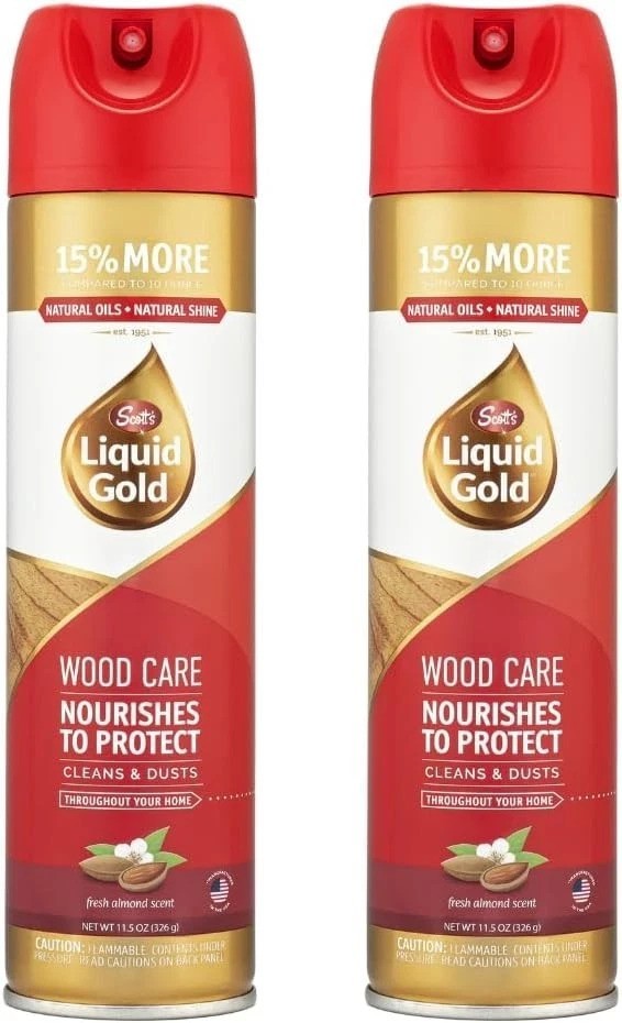 Wood Cleaner and Polish, 11.5 oz, Two Pack