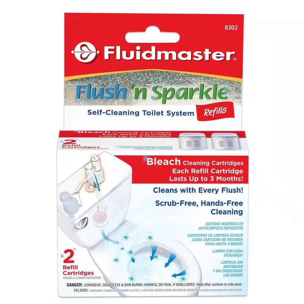 Flush ‘N Sparkle Automatic Toilet Cleaning System Bleach Refills (2-Pack)
