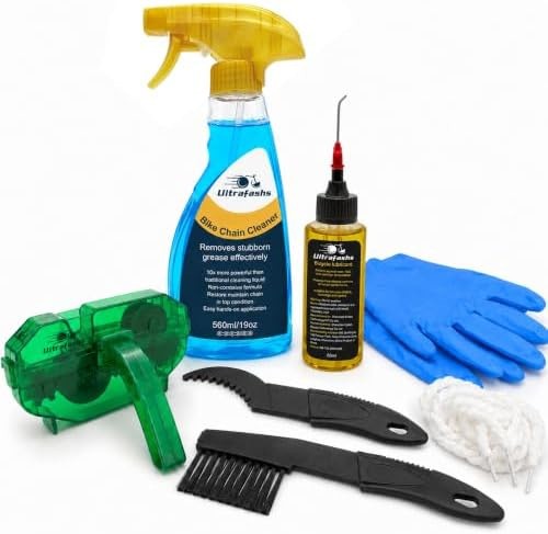 Bike Chain Cleaner Kit, 560ml/19oz Biodegradable Degreaser with 2oz Wet Chain…