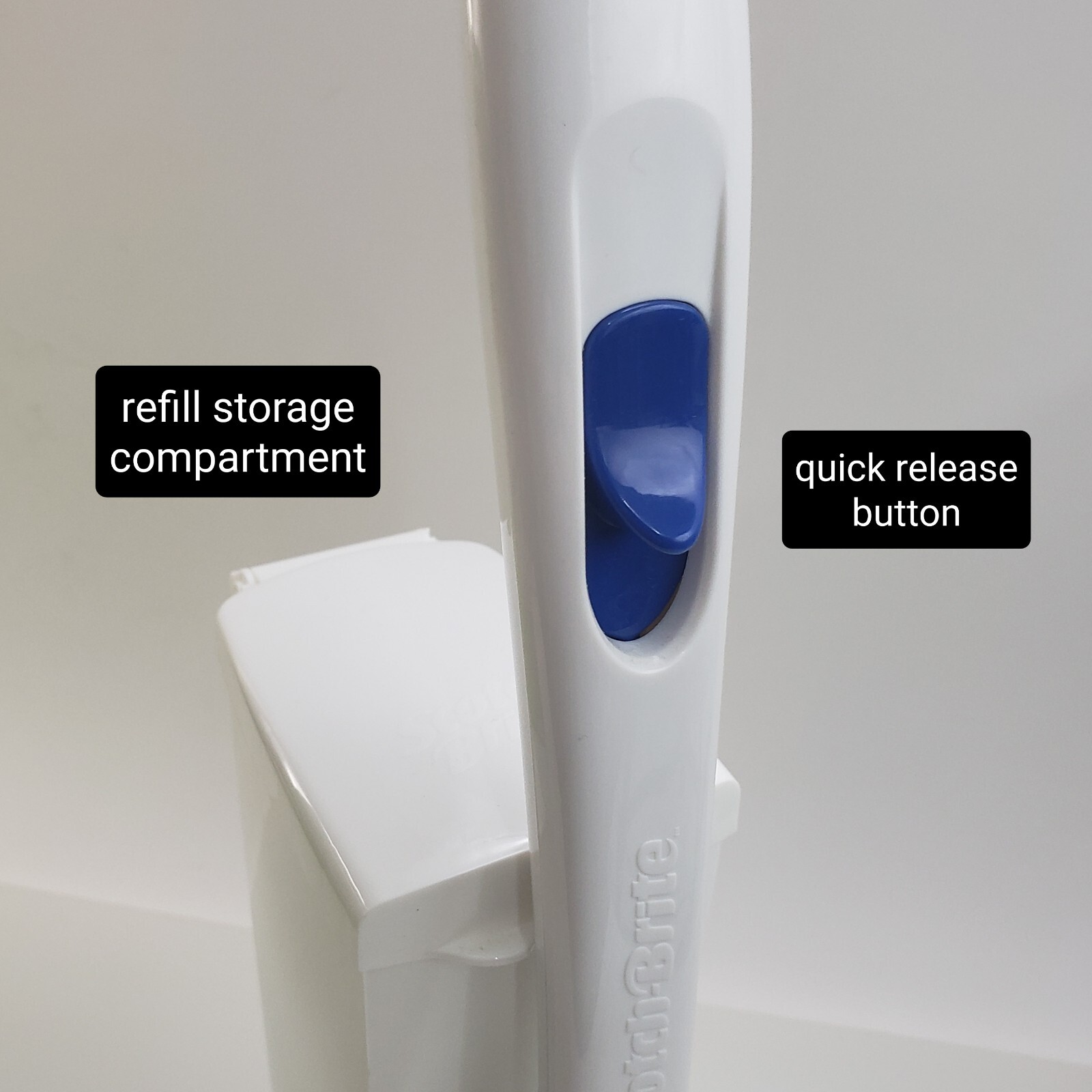 Scotch Brite Toilet Scrubber Wand w Storage Caddy plus 20 Refill Pads NEW