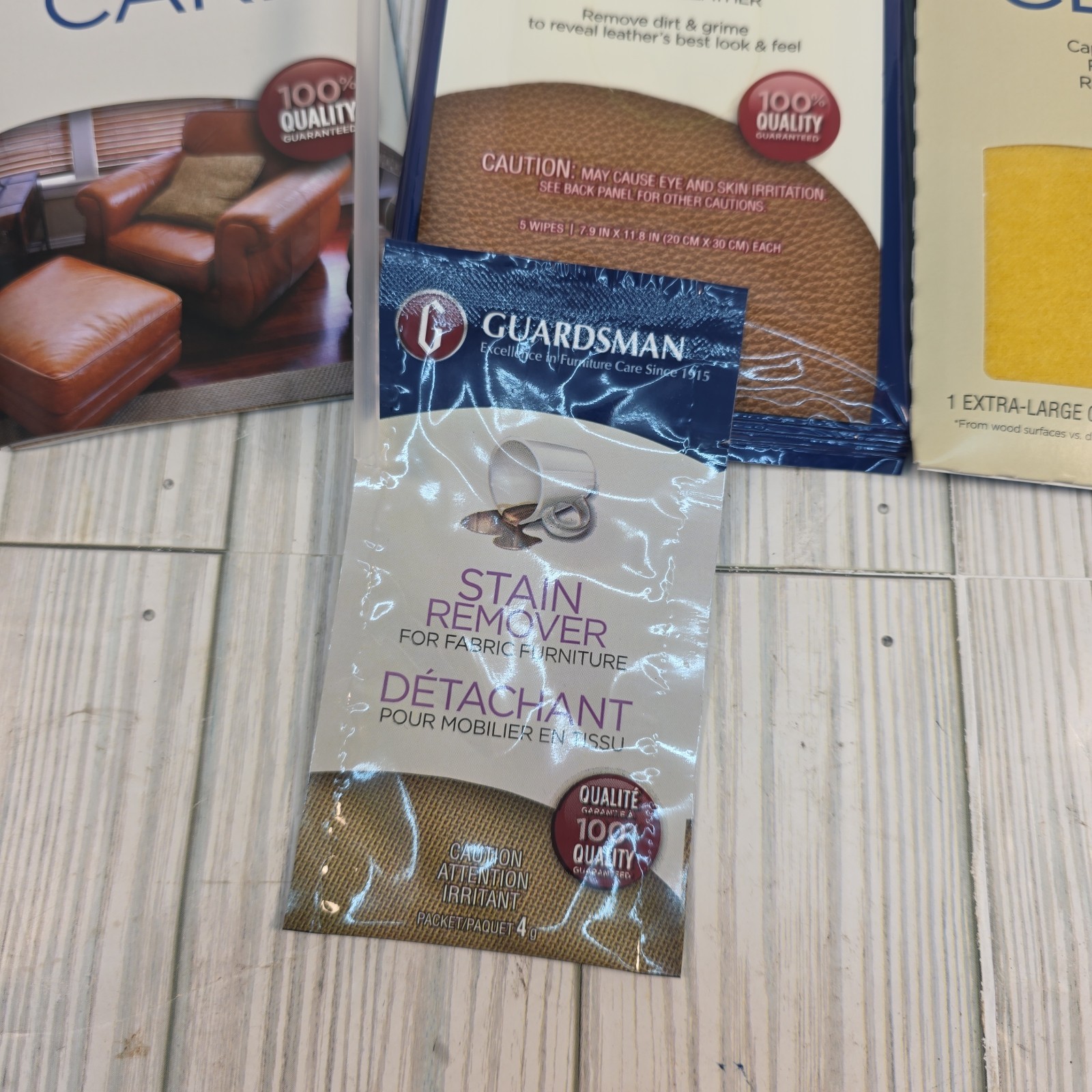 Guardsman Furniture Care Starter Kit for Fabric – Wood AND Leathers Gold KIT