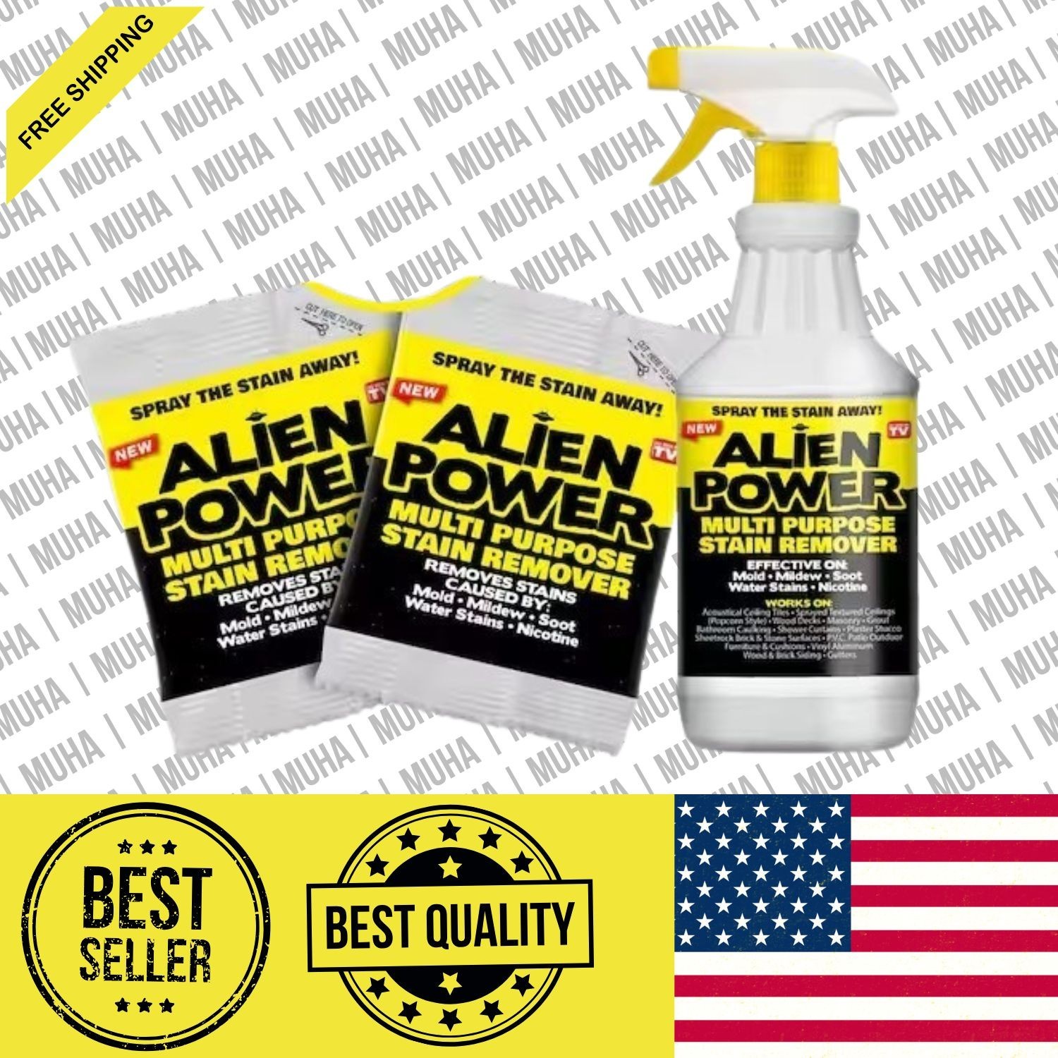 2 Pack Alien Power 24 oz. Super Concentrated Stain Remover & All-Purpose Cleaner