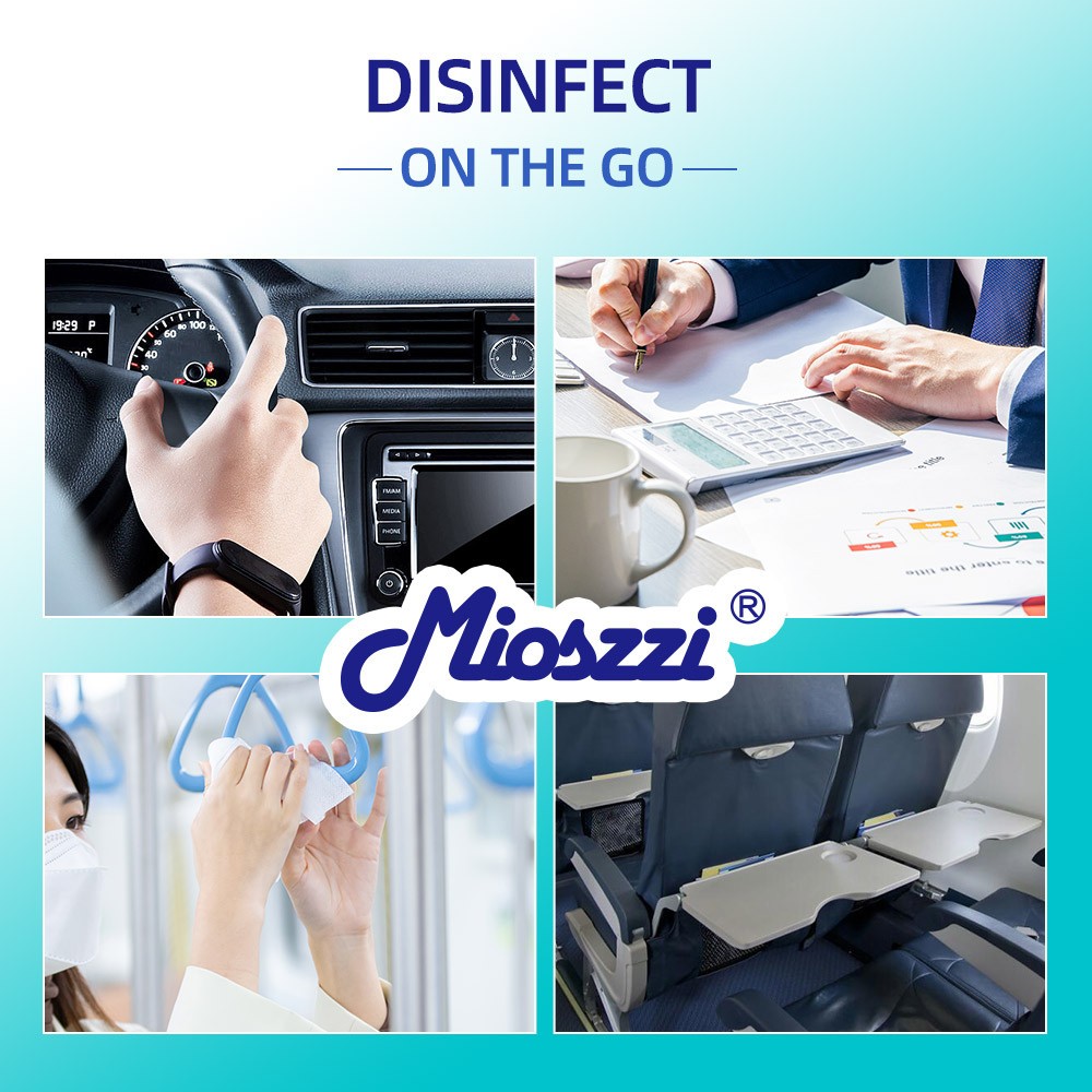 Mioszzi Multi-Surface Cleaning Wipes for Office Desk，Quick Dry ，Electronics Safe