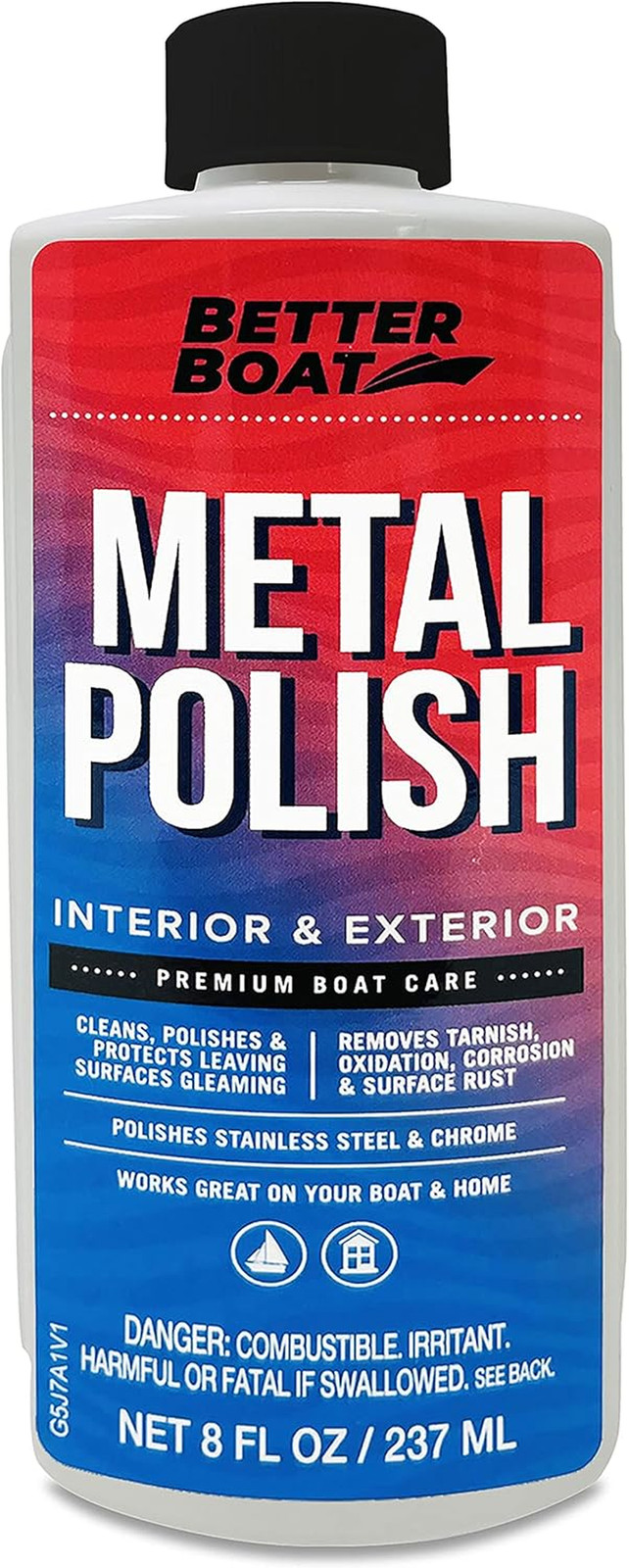 Better Boat Metal Polish Cleaner and Chrome Marine Grade for Boats Cars Aluminum