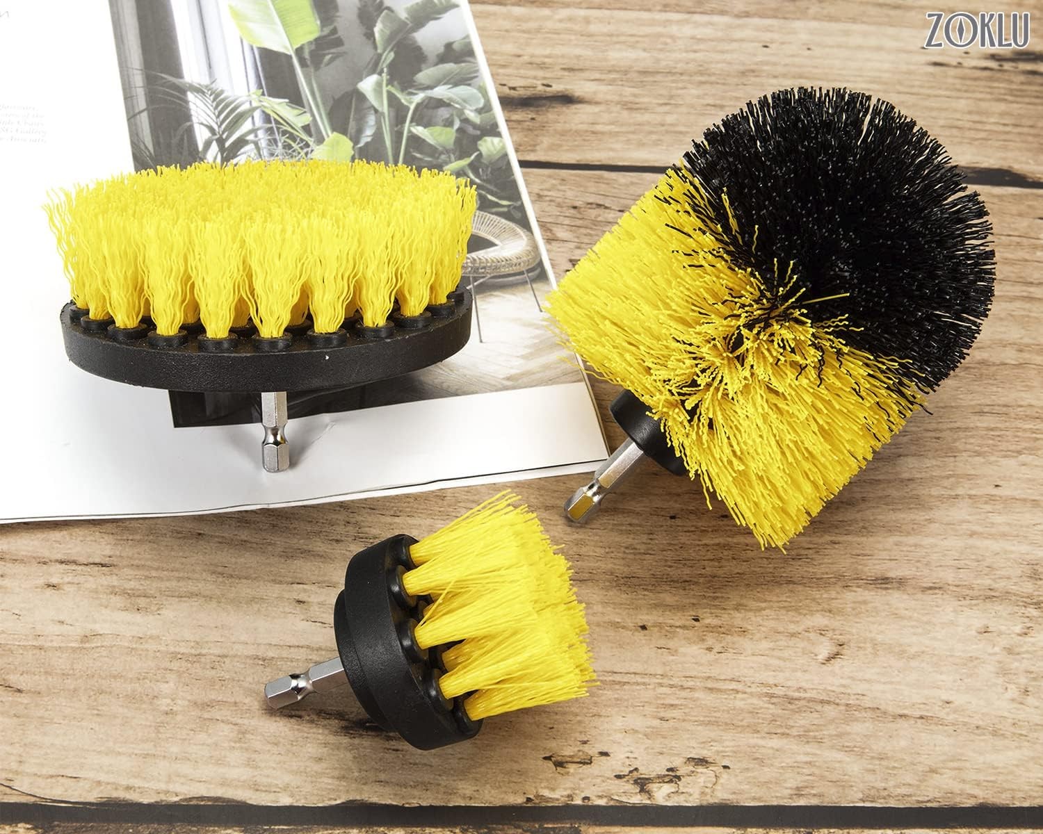 3 Pcs Drill Brush Car Detailing Attachment Power Scrubber for Bathroom Tile Car