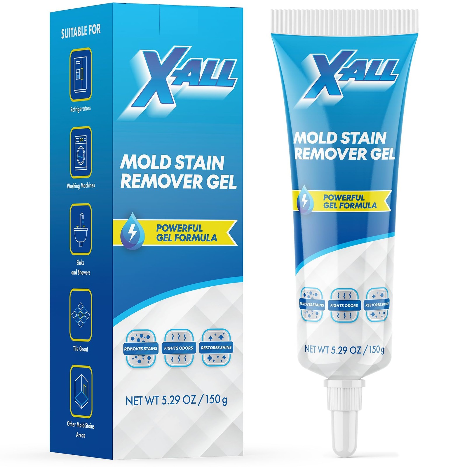 Mold Stain Remover – Heavy Duty Cleaner for Bathroom Grout, Tile, Shower & Wa…
