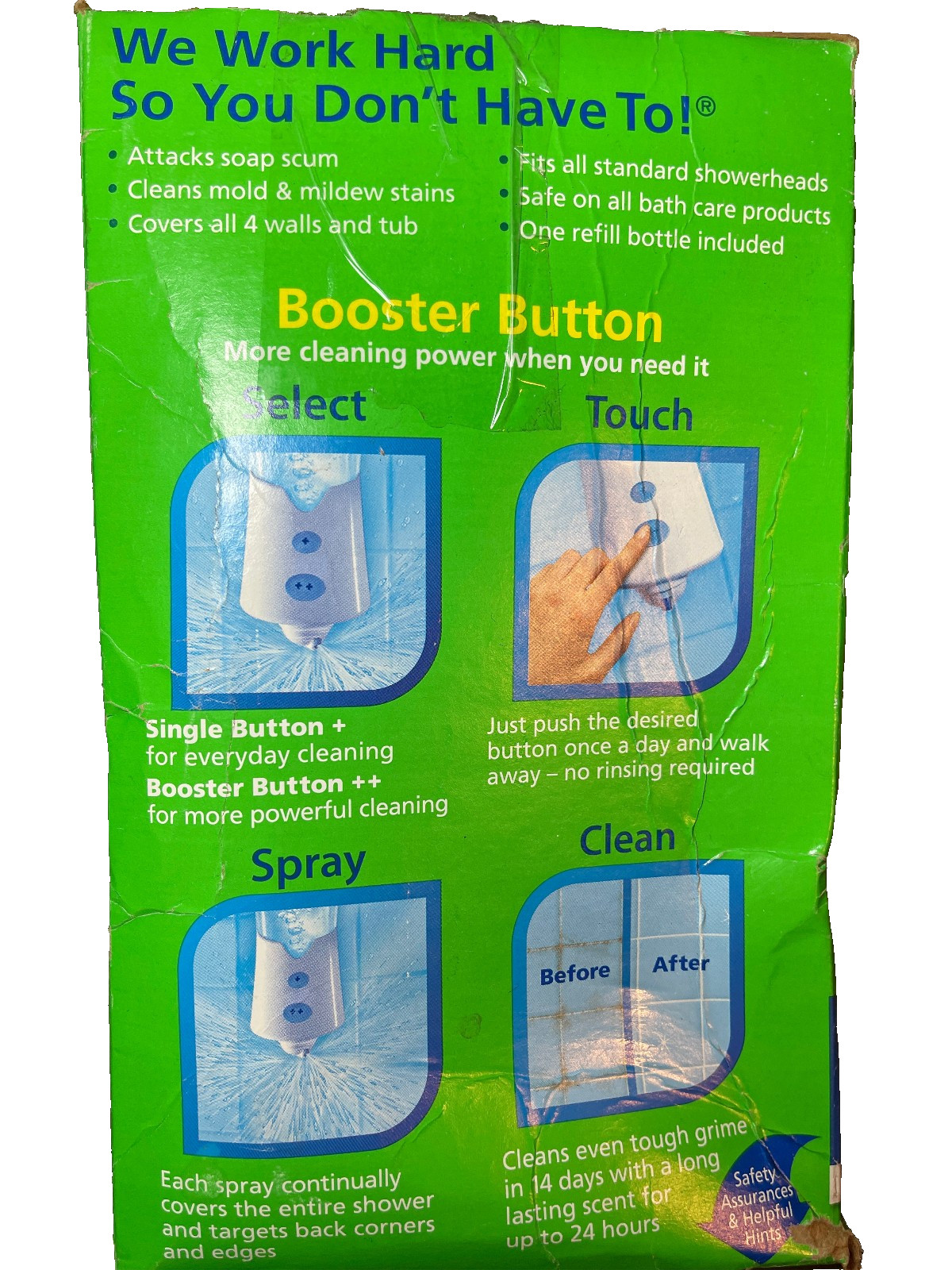 RARE Scrubbing Bubbles Automatic Shower Cleaner Bathroom Two Button Booster