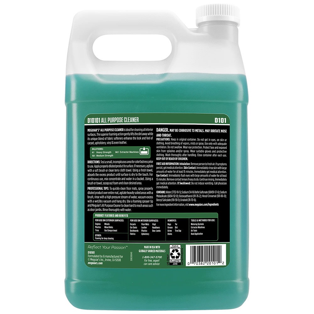 Meguiar’s Detailer All Purpose Cleaner – 1-Gallon *Case of 4*