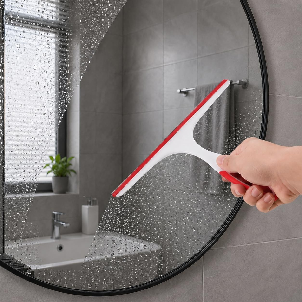 Shower Squeegee for Glass Doors, 3pcs Bathroom Squeegee for Shower Cleaner