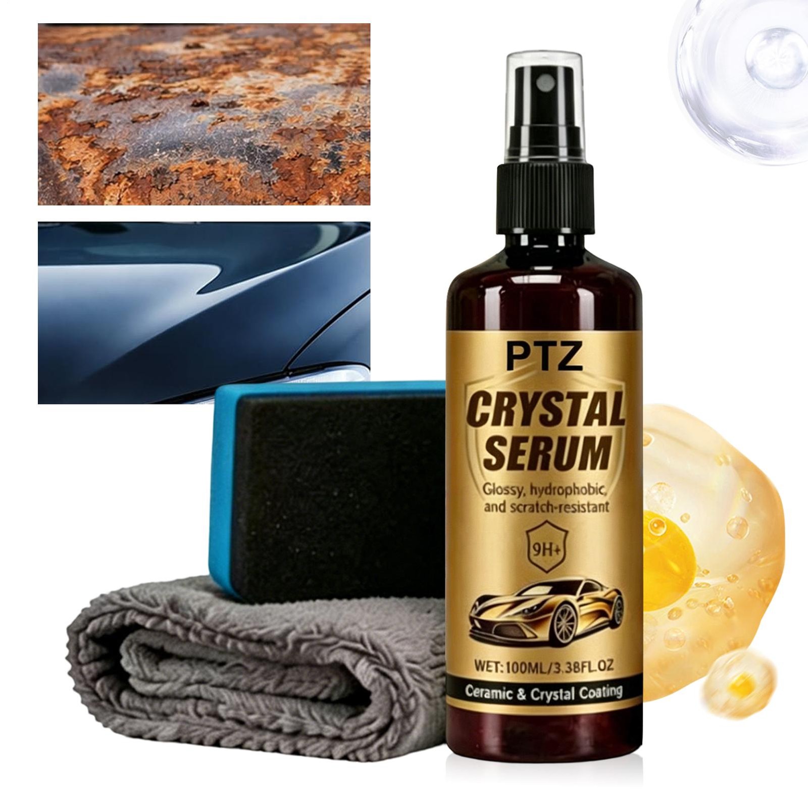100ML Crystal Serum, Advanced 9H Graphene Ceramic Coating for Auto Car 1PC