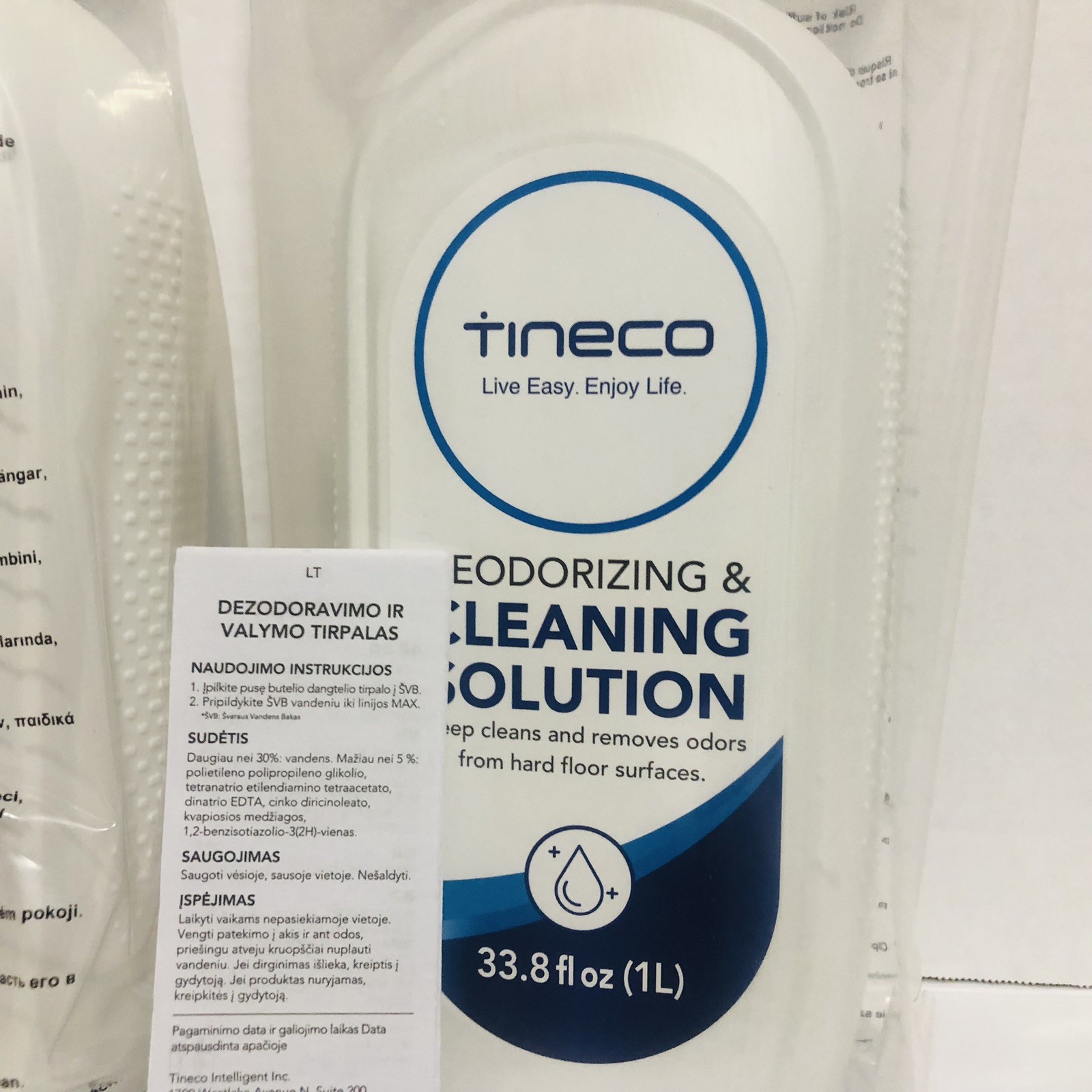 Tineco Deodorizing Cleaning Solution 33.8 fl oz Deep Cleans Hard Floors 2-Pk New