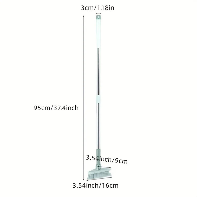 Triangle Floor Brush Long Handle Bathroom Kitchen Gap Cleaning Scrub Brush