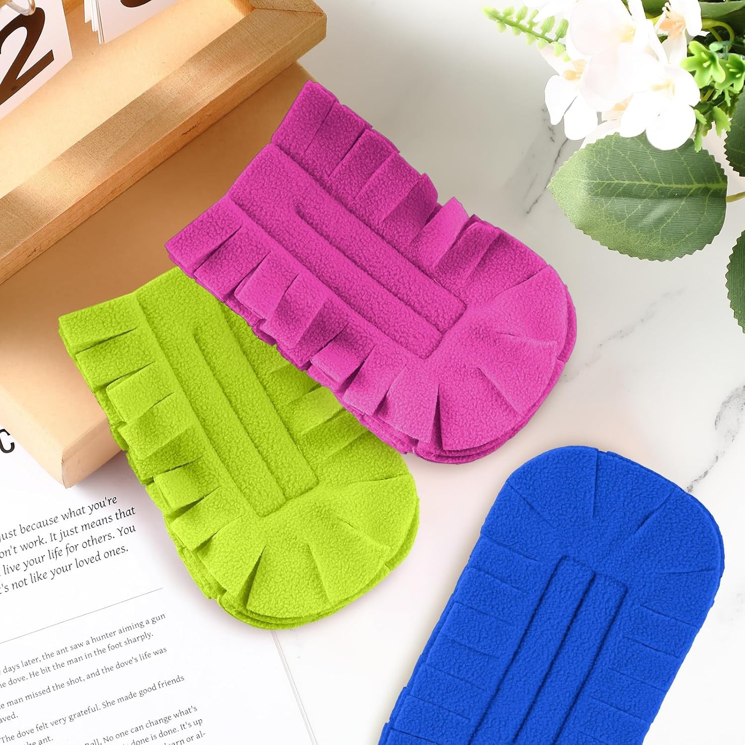 3 Pcs Duster Refill Reusable Fleece Duster Refills Feather Flat Dusters Multi