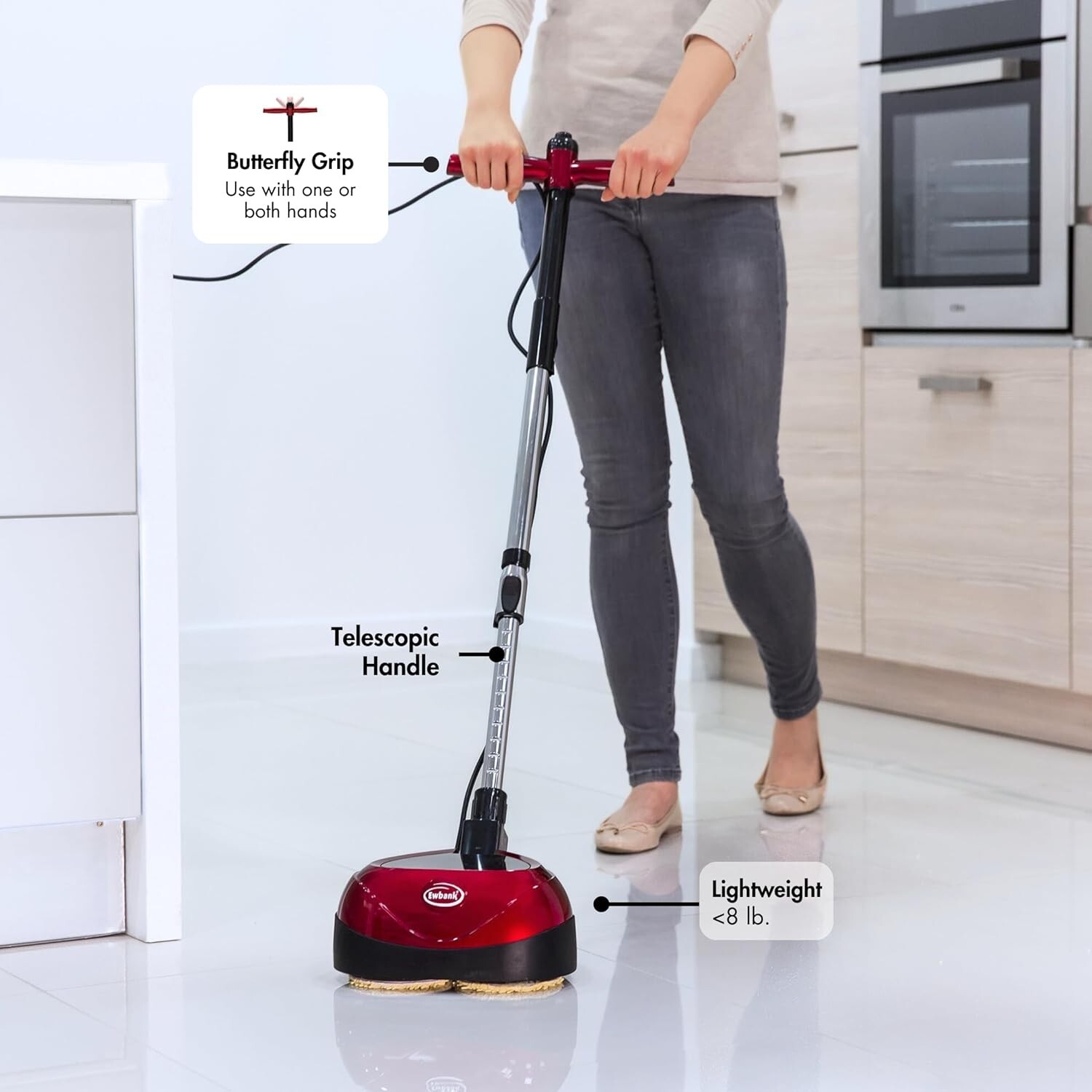 Ewbank EP170 All-in-One Floor Cleaner, Scrubber & Polisher – 2200 RPM Power