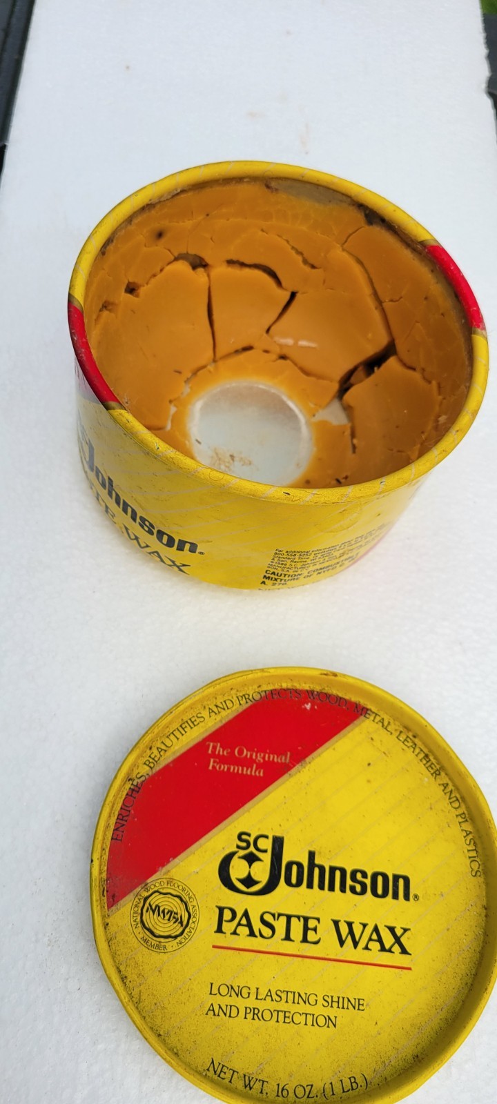 2 partial cans SC Johnson Paste Wax 16 Oz Orig. Formula Approx 35% Full Total