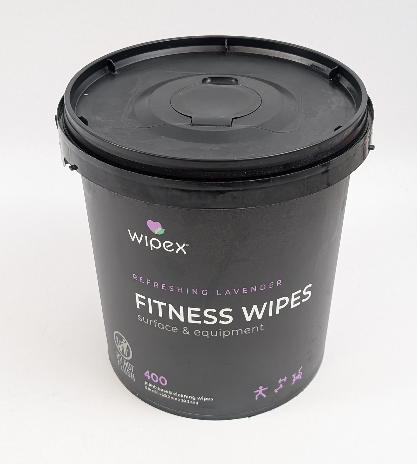Wipex Fitness Gym Wipes Lavender Vinegar Plant-Based Cleaning 400ct Set of 2