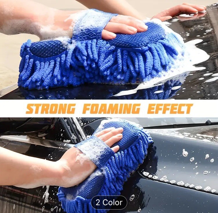 Car Cleaning Sponge Car Wash Care Washing Brush Pad Cleaning Tool Microfiber Pol