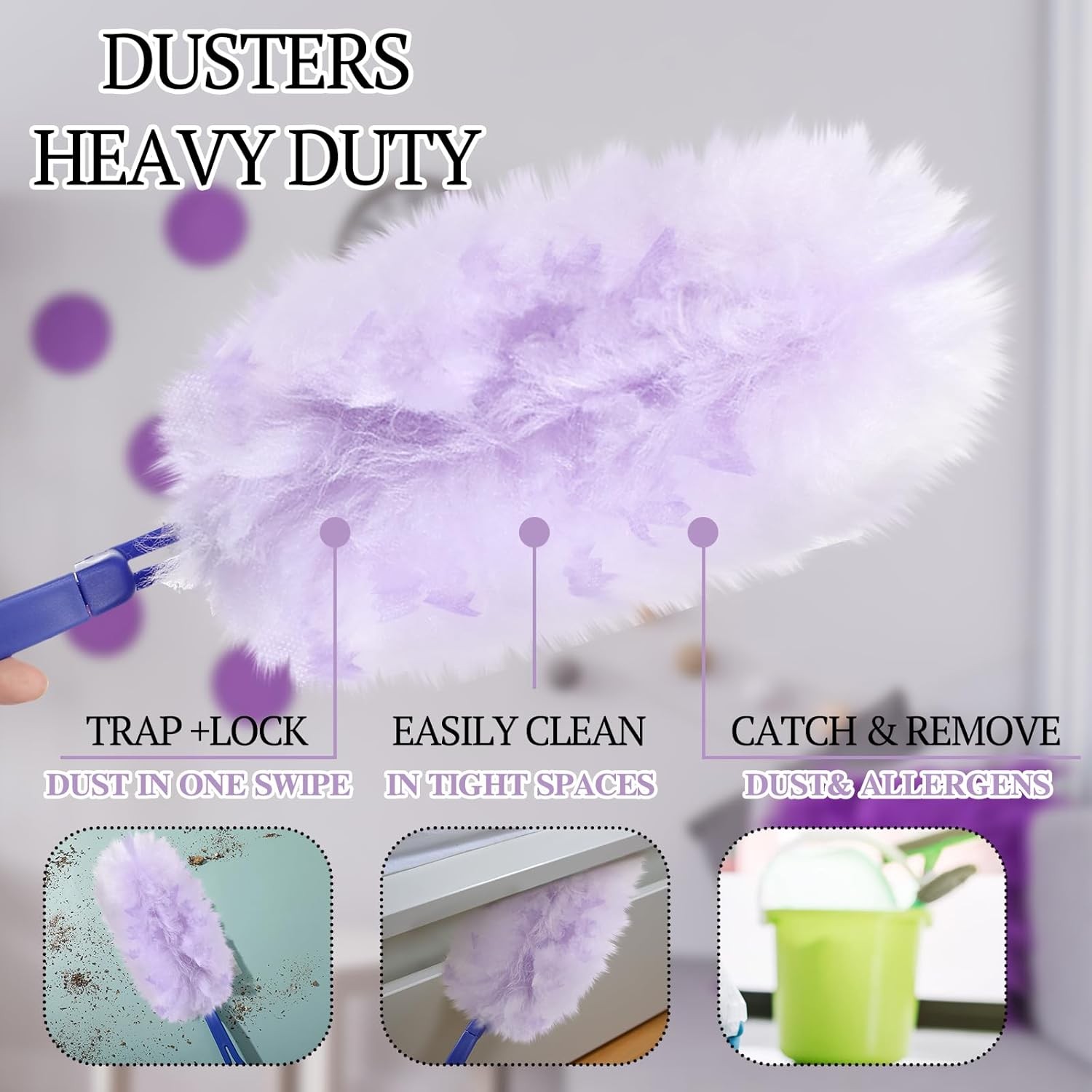 100 Pcs Duster Refills Compatible w/ Swiffer Dusters Bulk Disposable Replacement