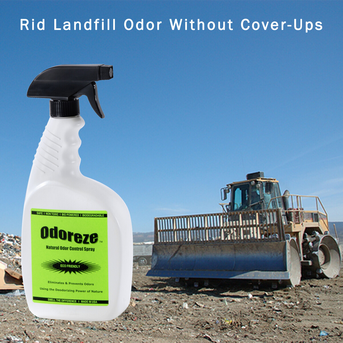 ODOREZE Natural Landfill Odor Control Spray: 32 oz. Concentrate Treats 4,000 Sq.