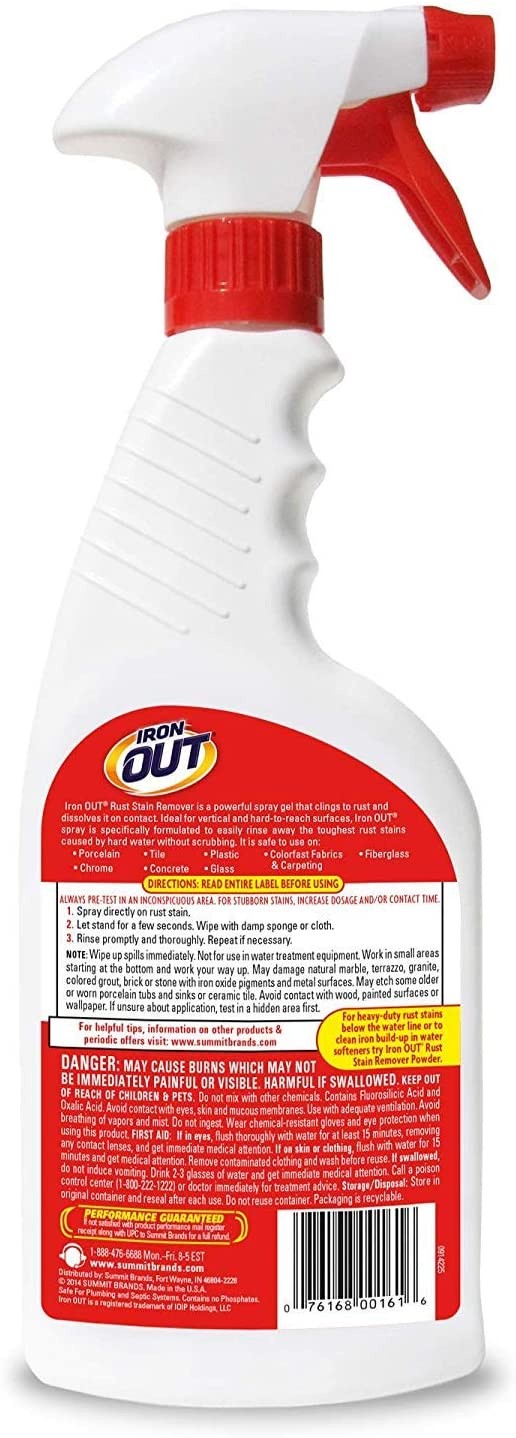 Iron Out Rust Stain Remover, 1 lb 12 oz, and Powerful Gel Spray, 16 fl oz