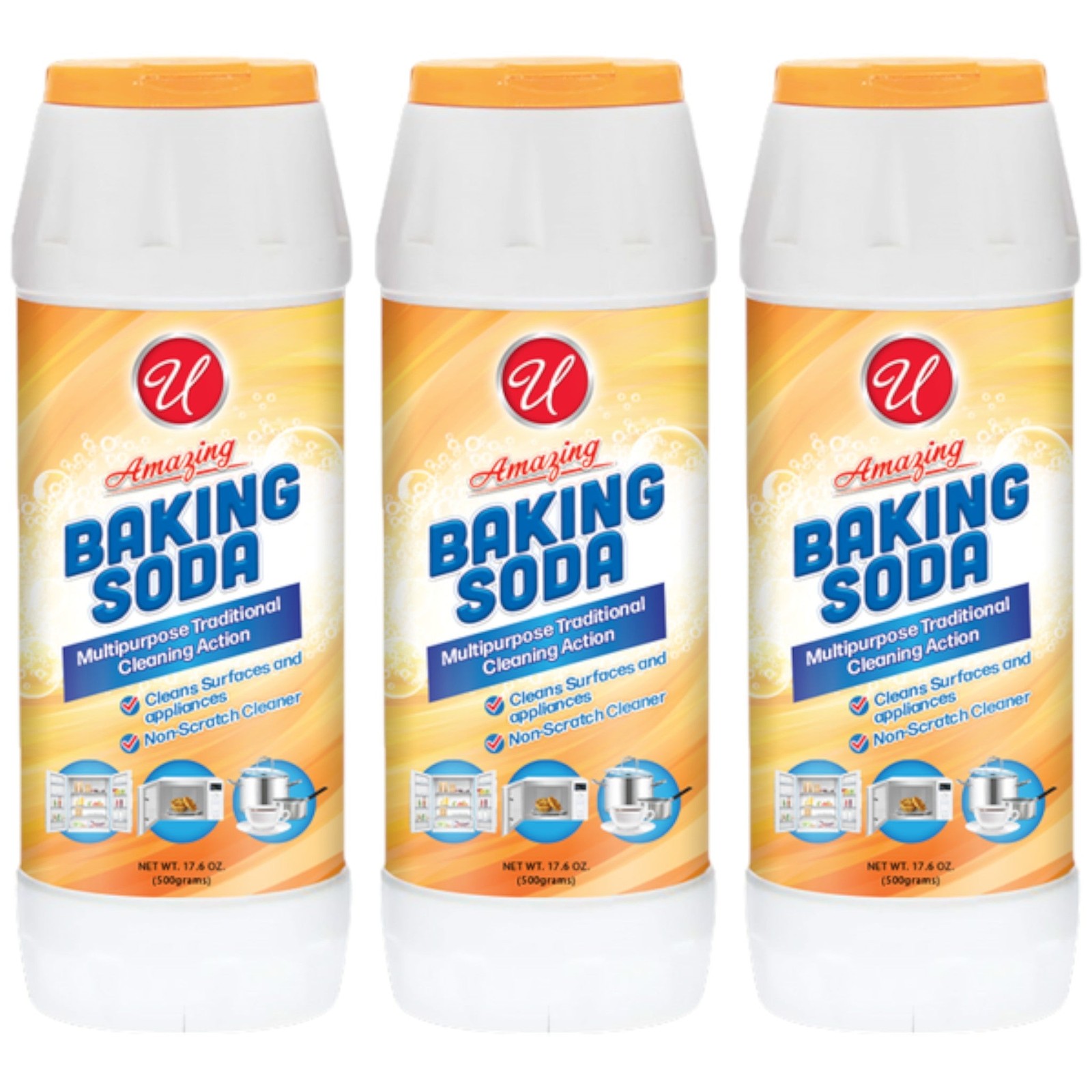 Amazing Baking Soda Multipurpose Traditional Cleaning, 17.6oz (Pack of 3)