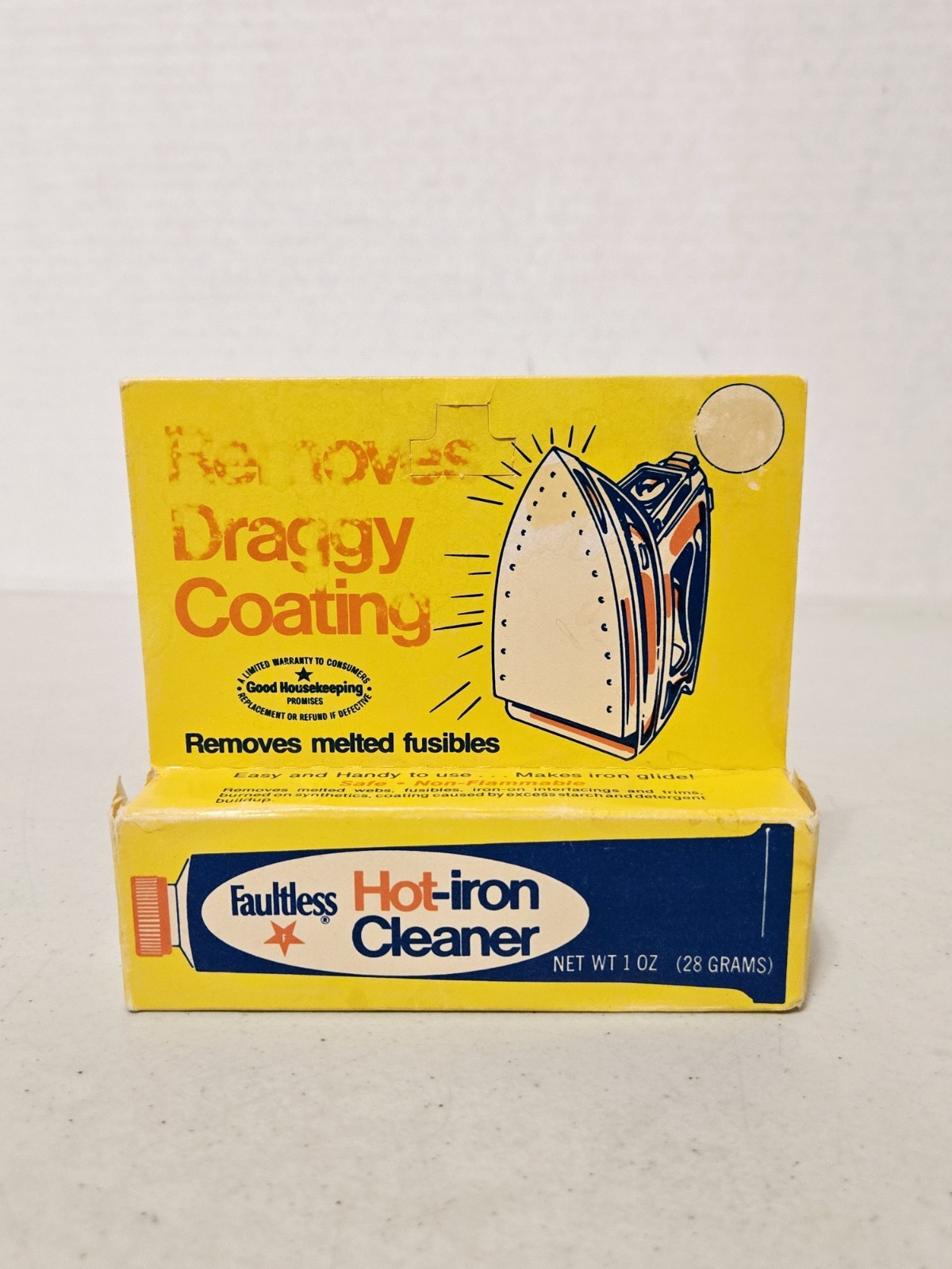 Vintage Faultless Hot Iron Cleaner 1oz 28 Grams (Open Box)