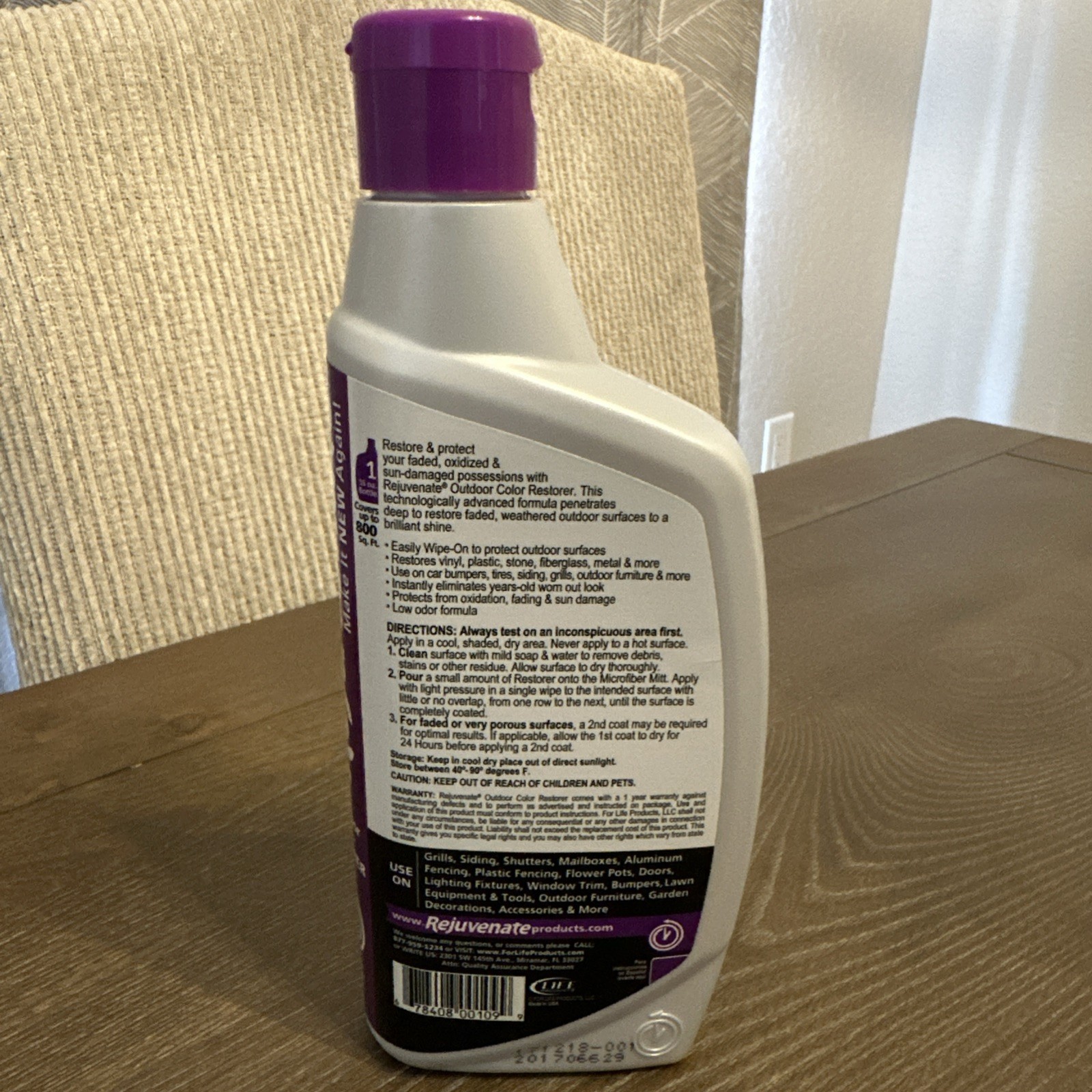 New Rejuvenate Outdoor Color Restorer 16oz Restores Sun-Damaged Items Sealed