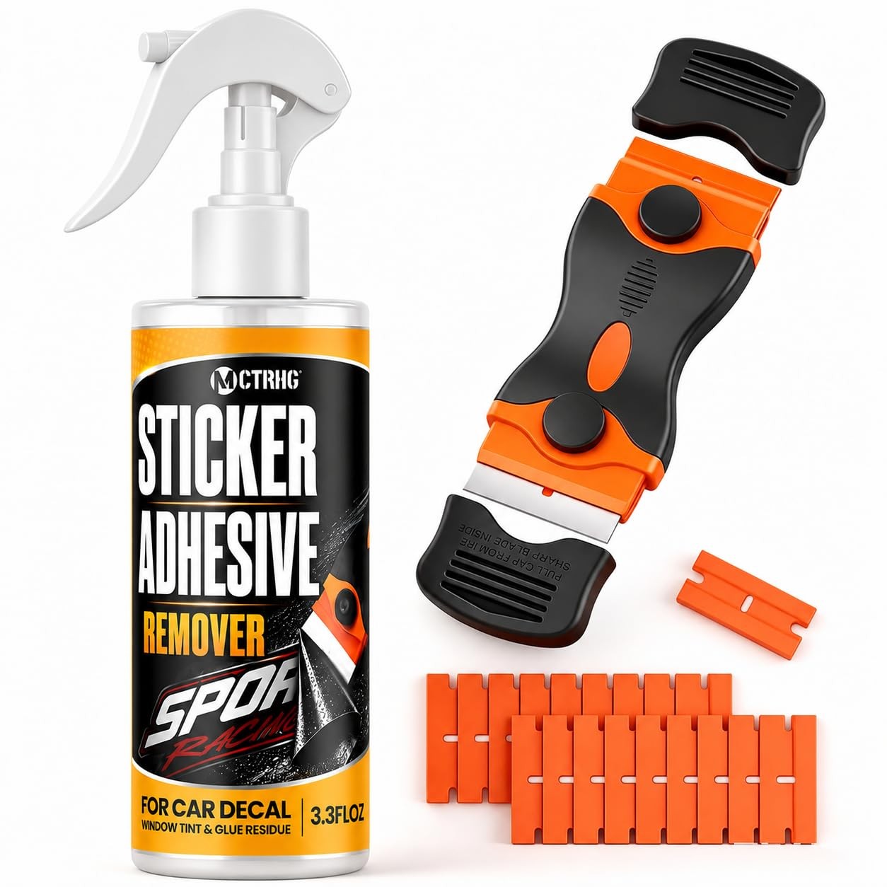 Adhesive Sticker Remover for Removing Car Decal, Window Tint, Glue Residue – 3.3