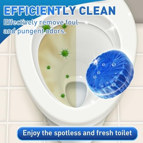 100 Pack Automatic Toilet Cleaner Tablets – Long Lasting Bathroom Tank Blue Tabl
