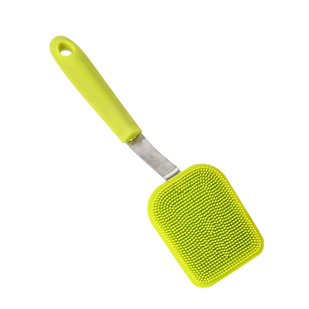 2 Pack Silicone Scrubber Dishwashing Brushes Durable Reusable Green Non Toxic