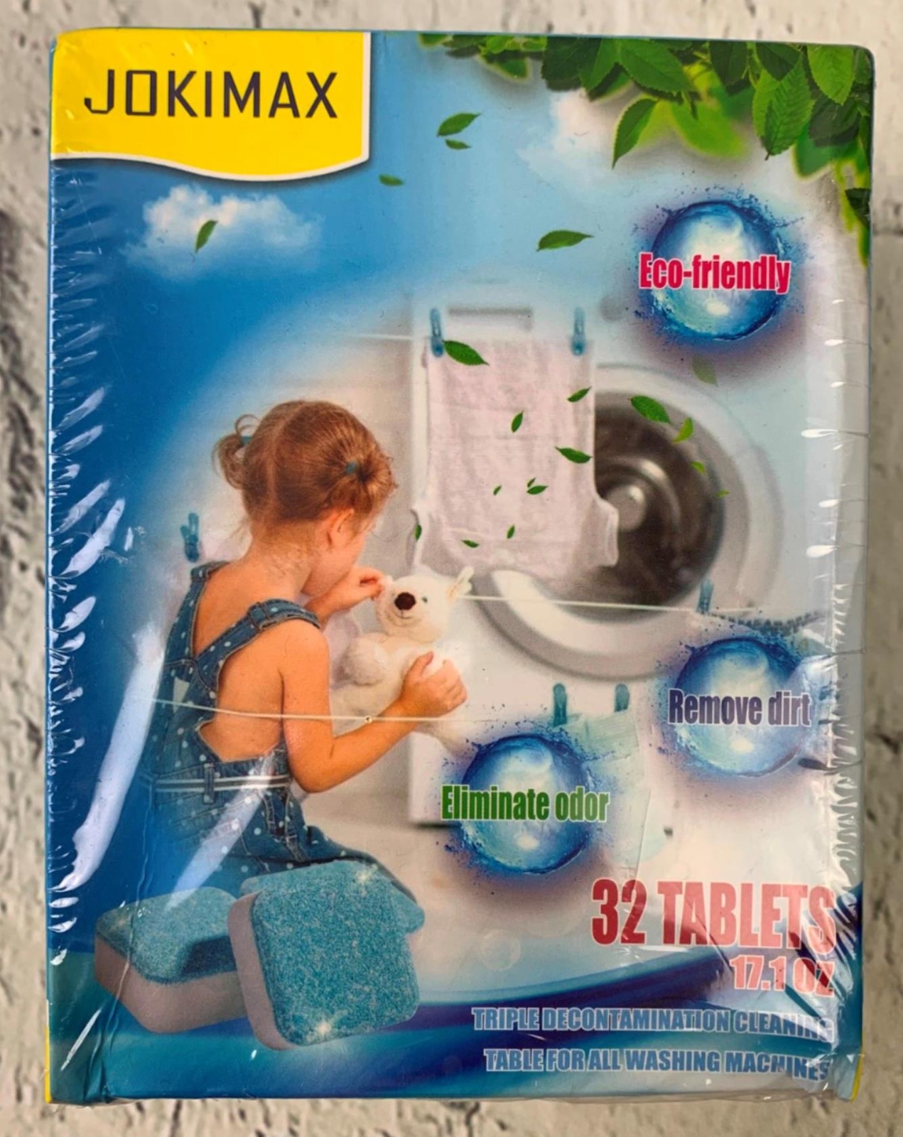 Washing Machine Deep Cleaner Tablets Solid Washer Cleaning Tablet 32 Count