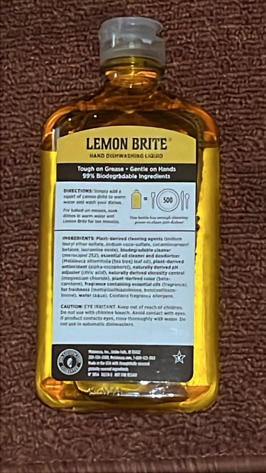 Melaleuca Ecosense Lemon Brite Concentrated Hand Dishwashing Liquid 16oz
