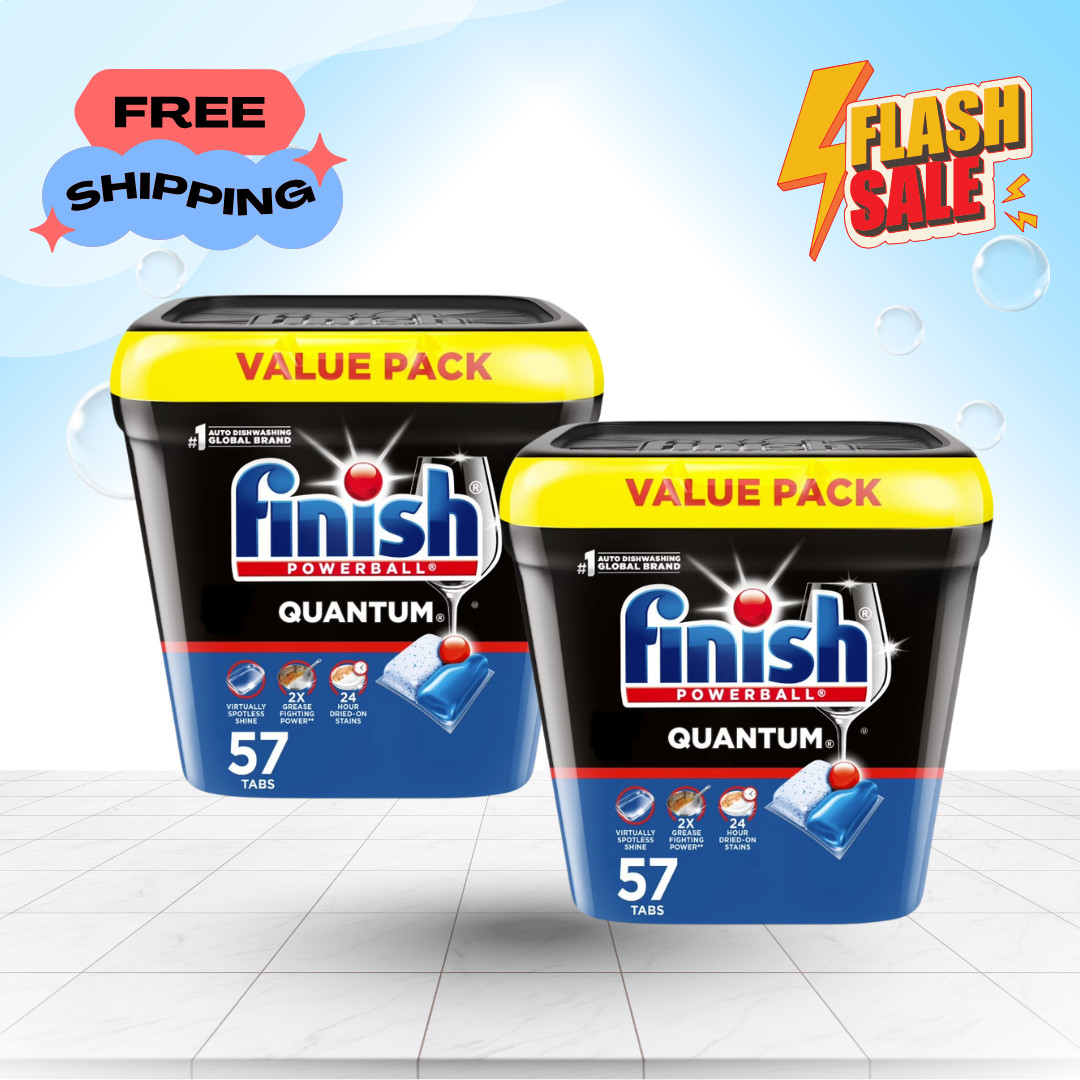 [SALE] Finish Quantum Dishwasher Pods Advanced Clean 57 Count Detergent 2 Pack