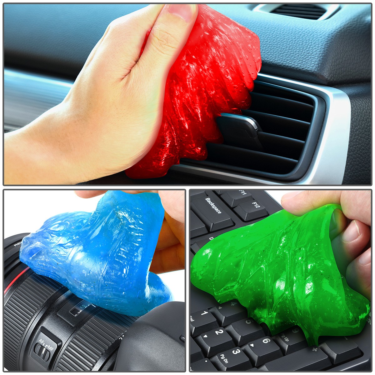 3 x Multi Purpose Car Keyboard Laptop Home Dust Remove Sticky Cleaning Gel Jelly