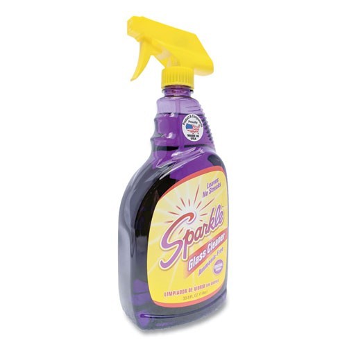 Sparkle 20345 Glass Cleaner, 33.8 oz Spray Bottle, 12/Carton