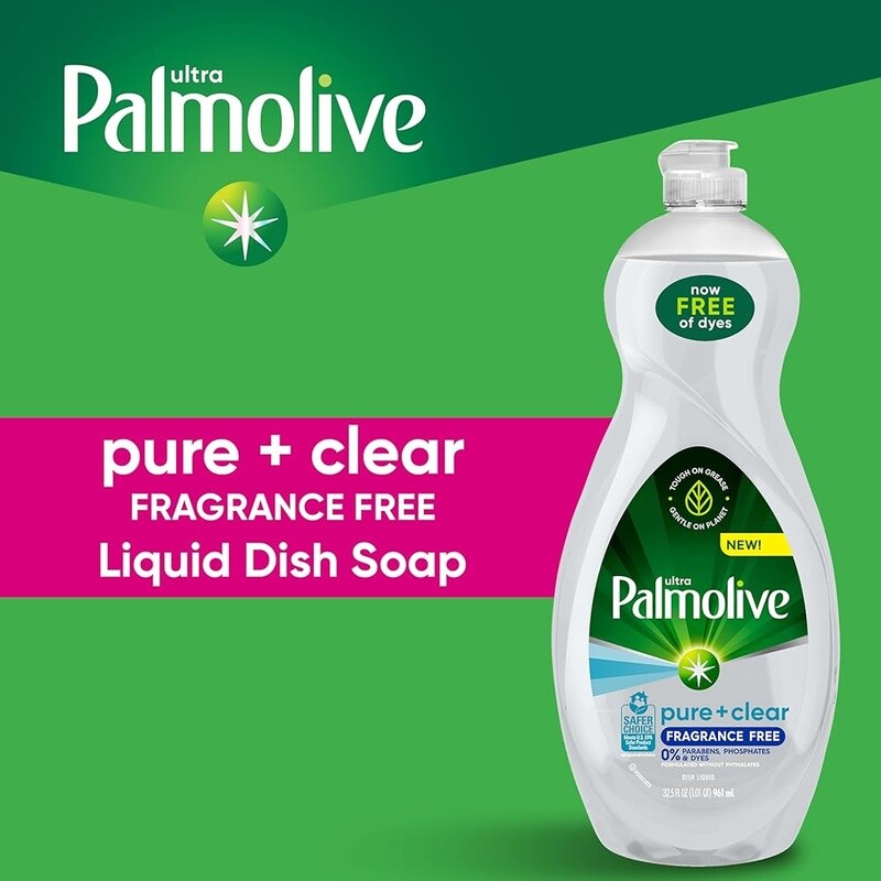 Ultra Dishwashing Liquid Dish Soap, Pure + Clear