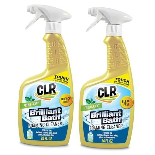 Brilliant Bath Foaming Bathroom Spray – For Use 26 Fl Oz (Pack of 2) Cleaner