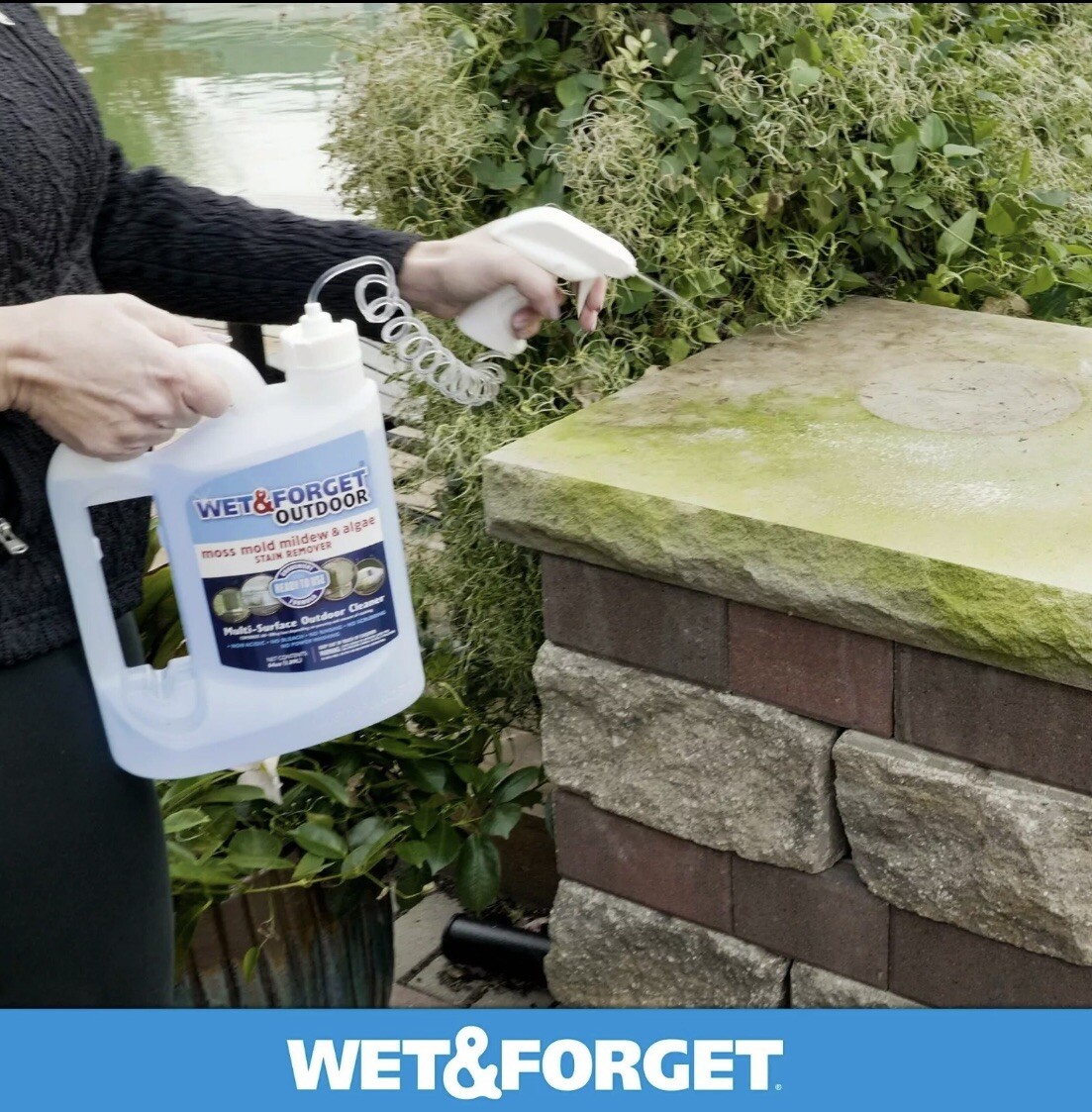 Wet & Forget Liquid Outdoor Surface Cleaner Ready Use Moss Mold Mildew Algae