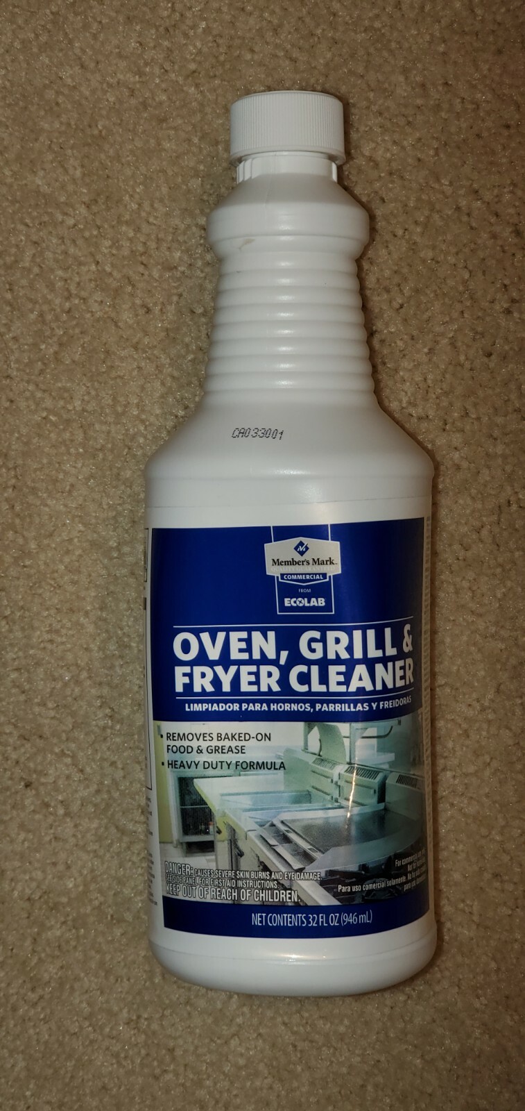1 refill ECOLAB Member’s Mark Commercial Oven Grill Fryer Grease Cleaner 32 Oz.