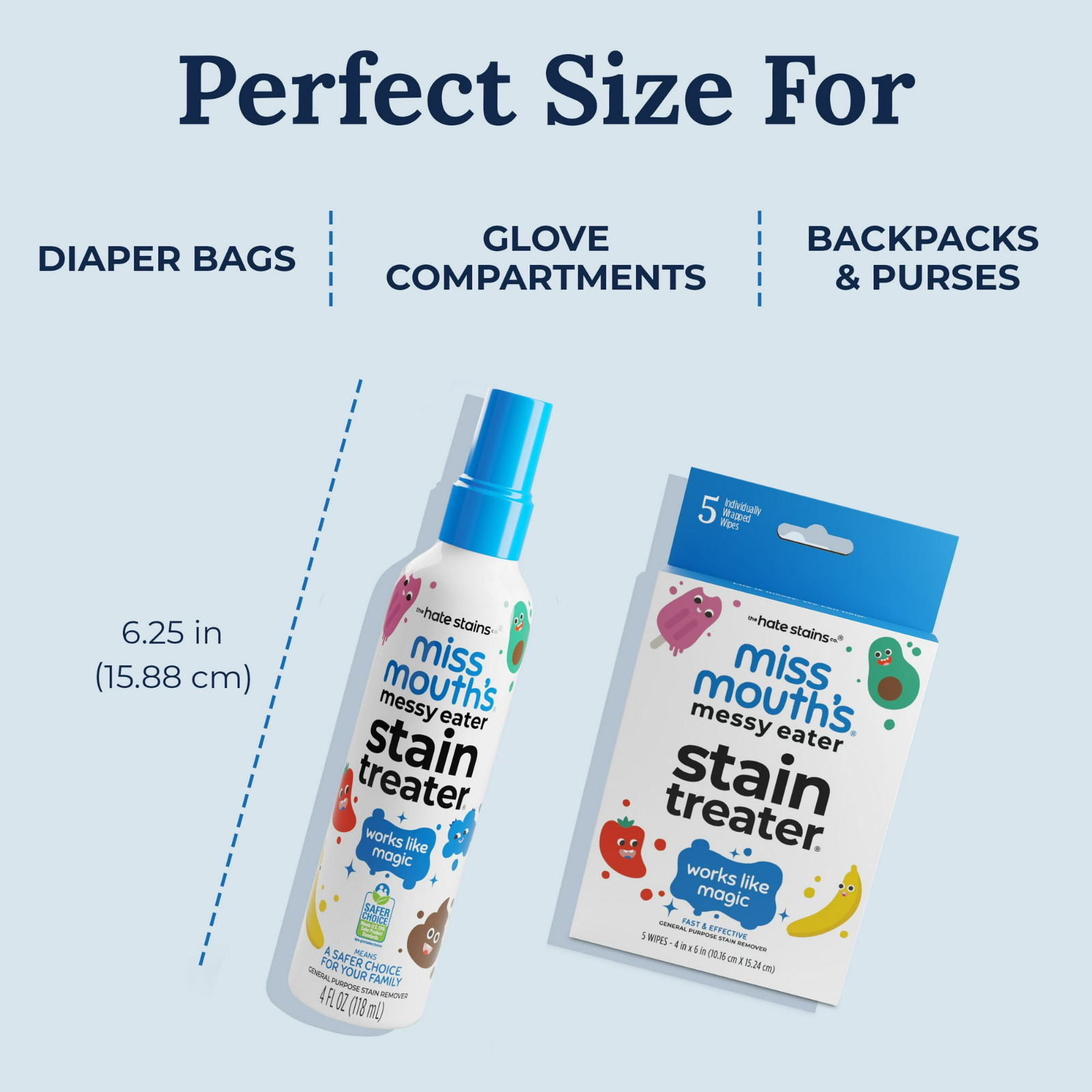 Miss Mouth’s Messy Eater Stain Treater Spray, Baby & Kids Stain Remover, 4 oz