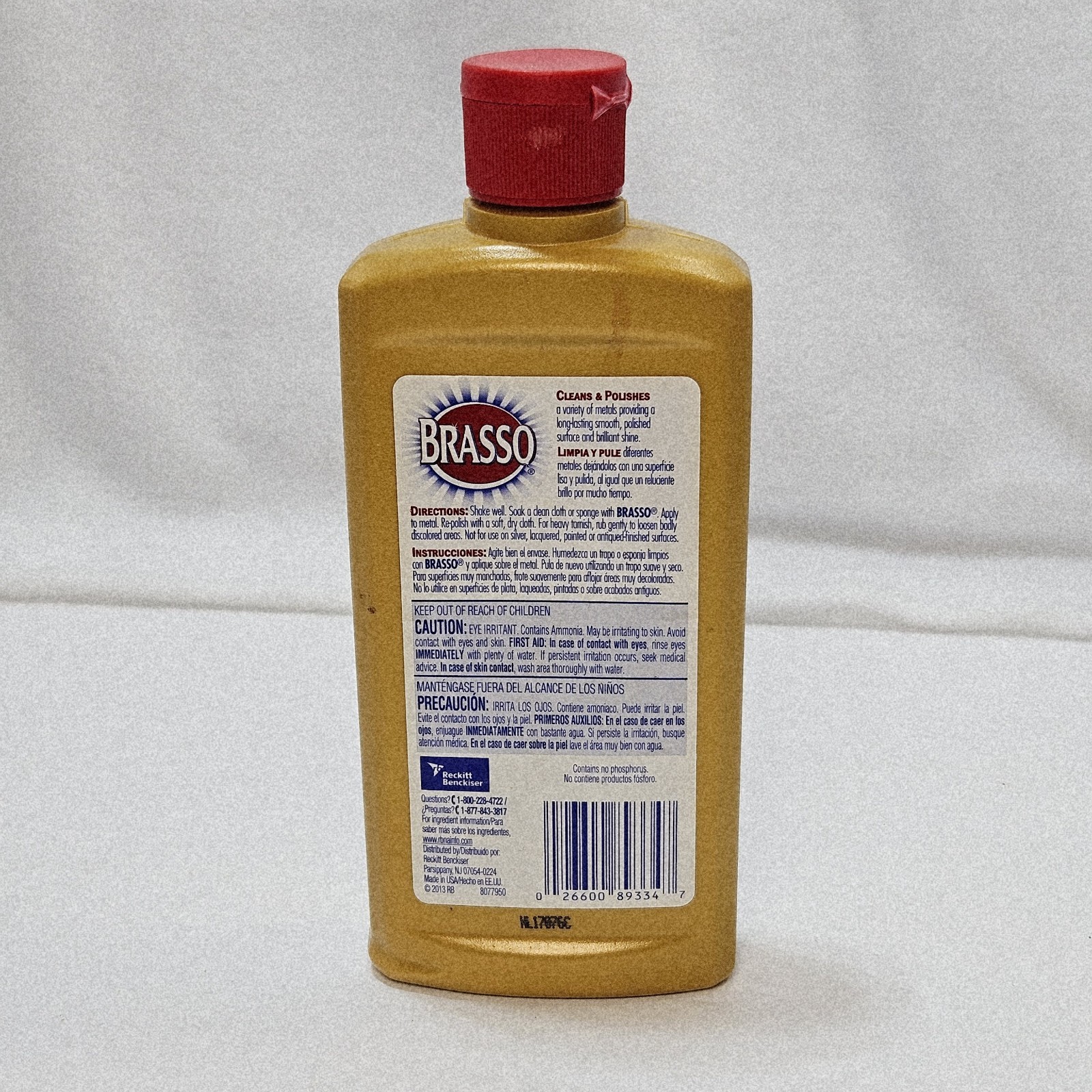 BRASSO Metal Polish Cleaner Brass Copper Stainless Chrome Aluminum Pewter